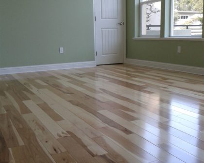 Installed pre-finished engineered floor after carpet removal in Oakland.
